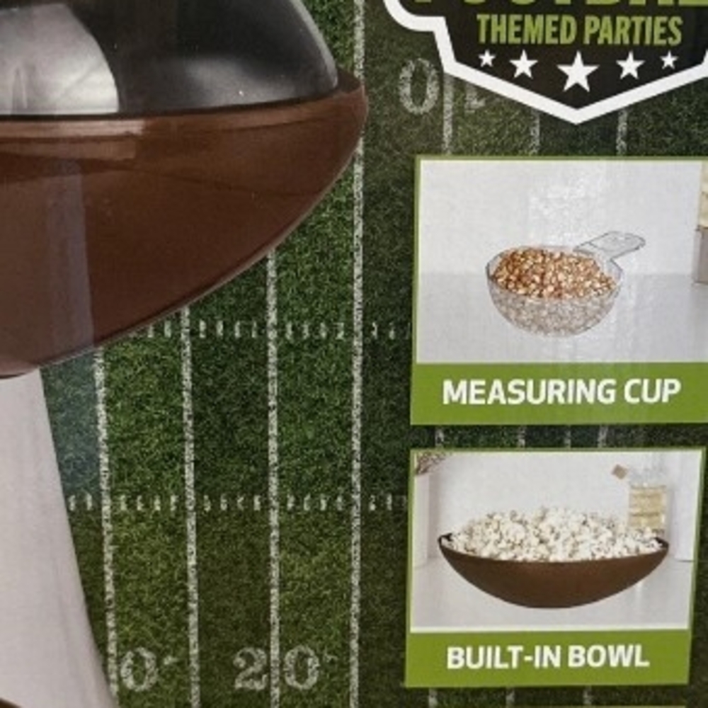 ECO+CHEF Football Shaped Popcorn Maker with Built-in Bowl - Picture 4 of 9